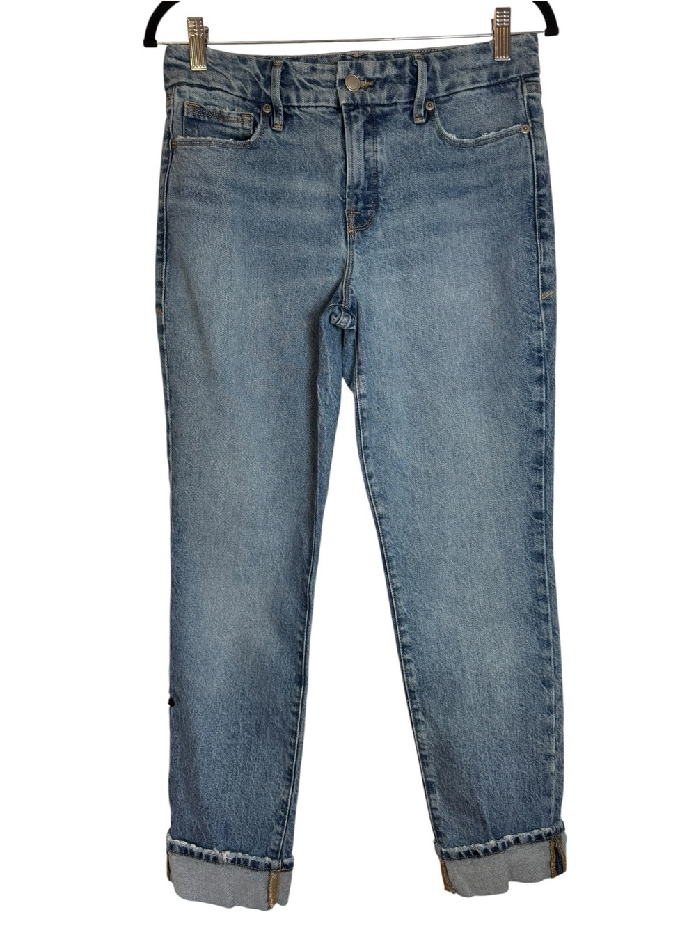 Good American Mid Rise Good Classic Slim Light Blue Size 26 Jeans